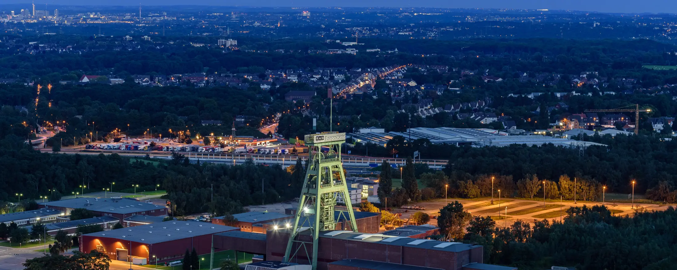 Blick über Prosper Haniel nach Südosten Richtung Bottrop